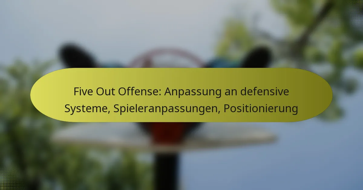 Five Out Offense: Anpassung an defensive Systeme, Spieleranpassungen, Positionierung
