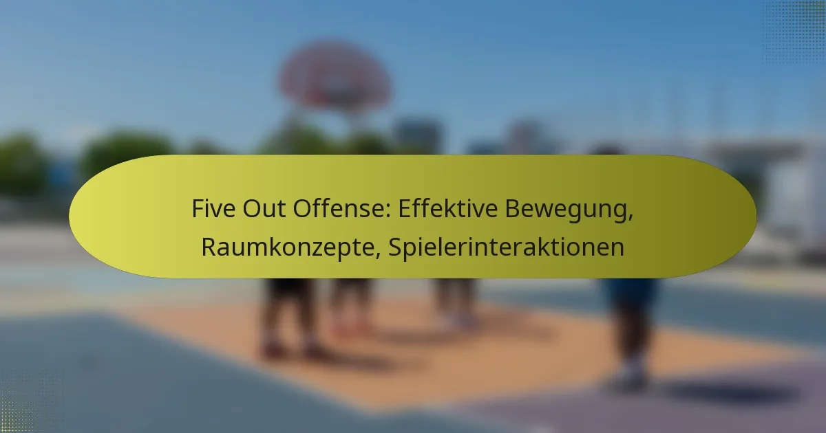 Five Out Offense: Effektive Bewegung, Raumkonzepte, Spielerinteraktionen