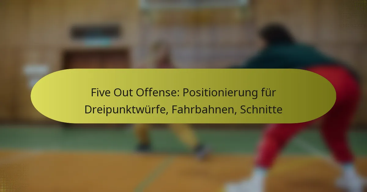 Five Out Offense: Positionierung für Dreipunktwürfe, Fahrbahnen, Schnitte
