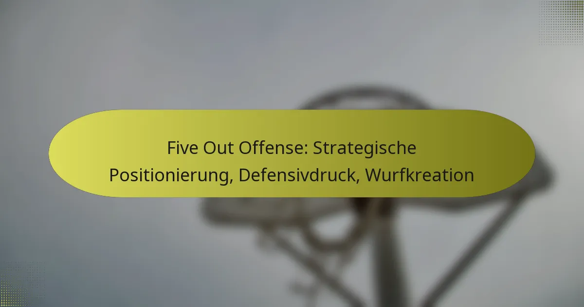 Five Out Offense: Strategische Positionierung, Defensivdruck, Wurfkreation