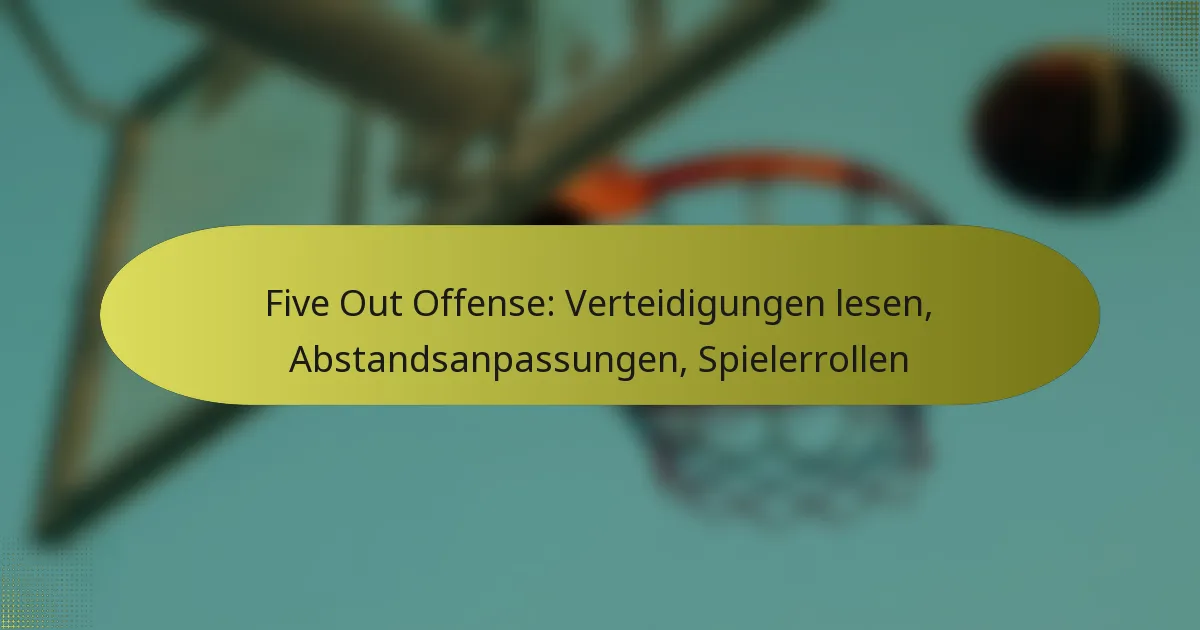 Five Out Offense: Verteidigungen lesen, Abstandsanpassungen, Spielerrollen