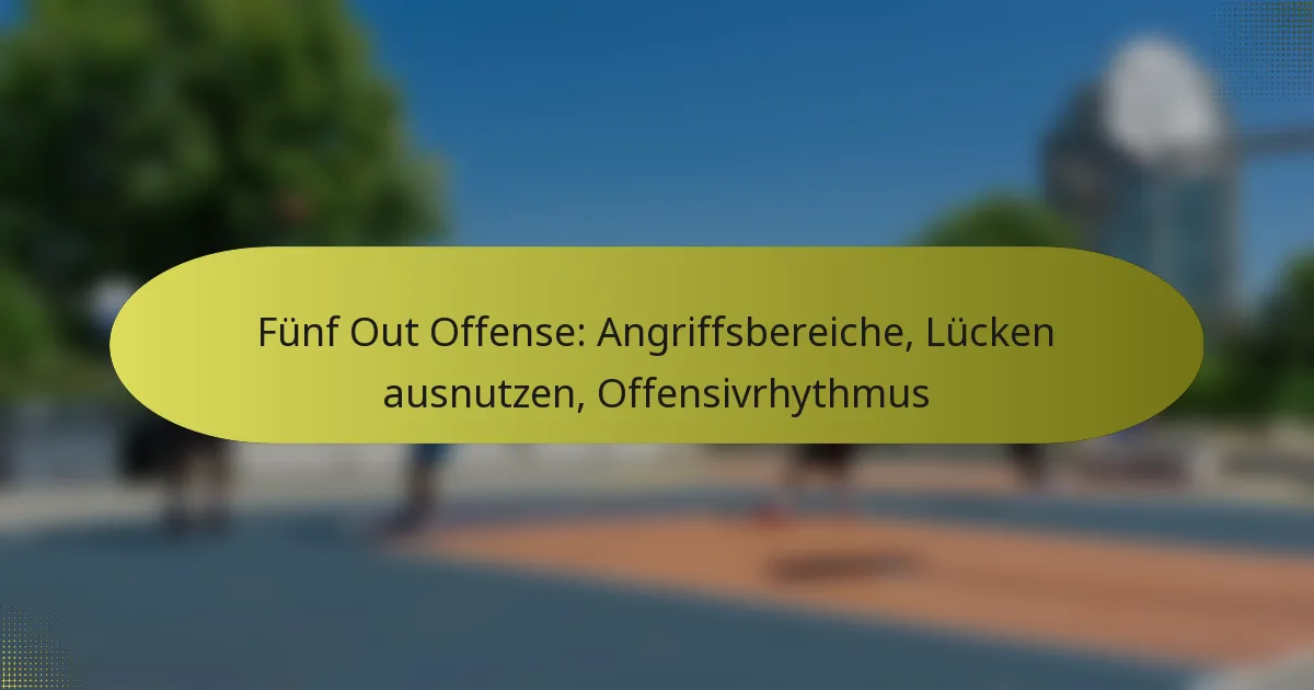 Fünf Out Offense: Angriffsbereiche, Lücken ausnutzen, Offensivrhythmus